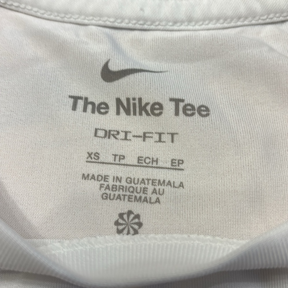 Two Nike Girls White shirts and Black Leggings Combo a short and long sleeve T. - Picture 9 of 14